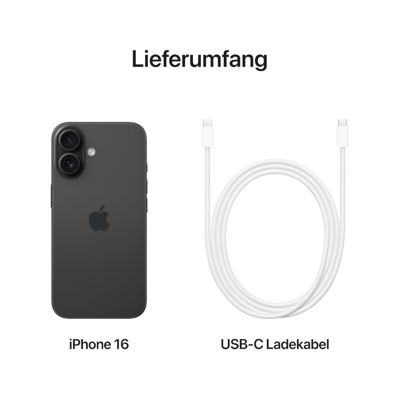Apple iPhone 16 Plus 128 GB, Schwarz