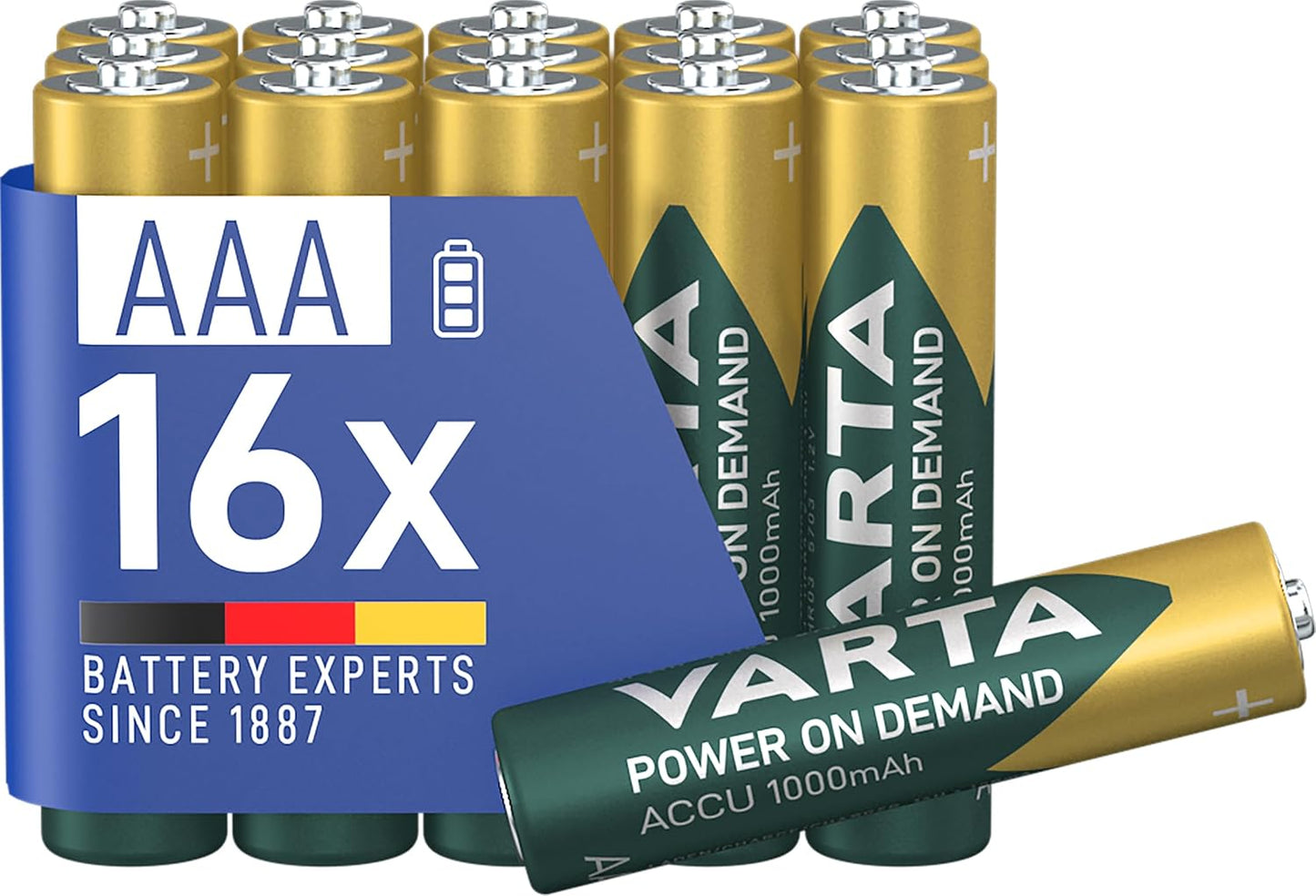 VARTA Batterien AAA, wiederaufladbar, 16 Stück