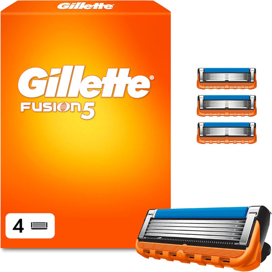 Gillette Fusion 5 Rasierklingen, 4 Ersatzklingen für Nassrasierer Herren mit 5-fach Klinge