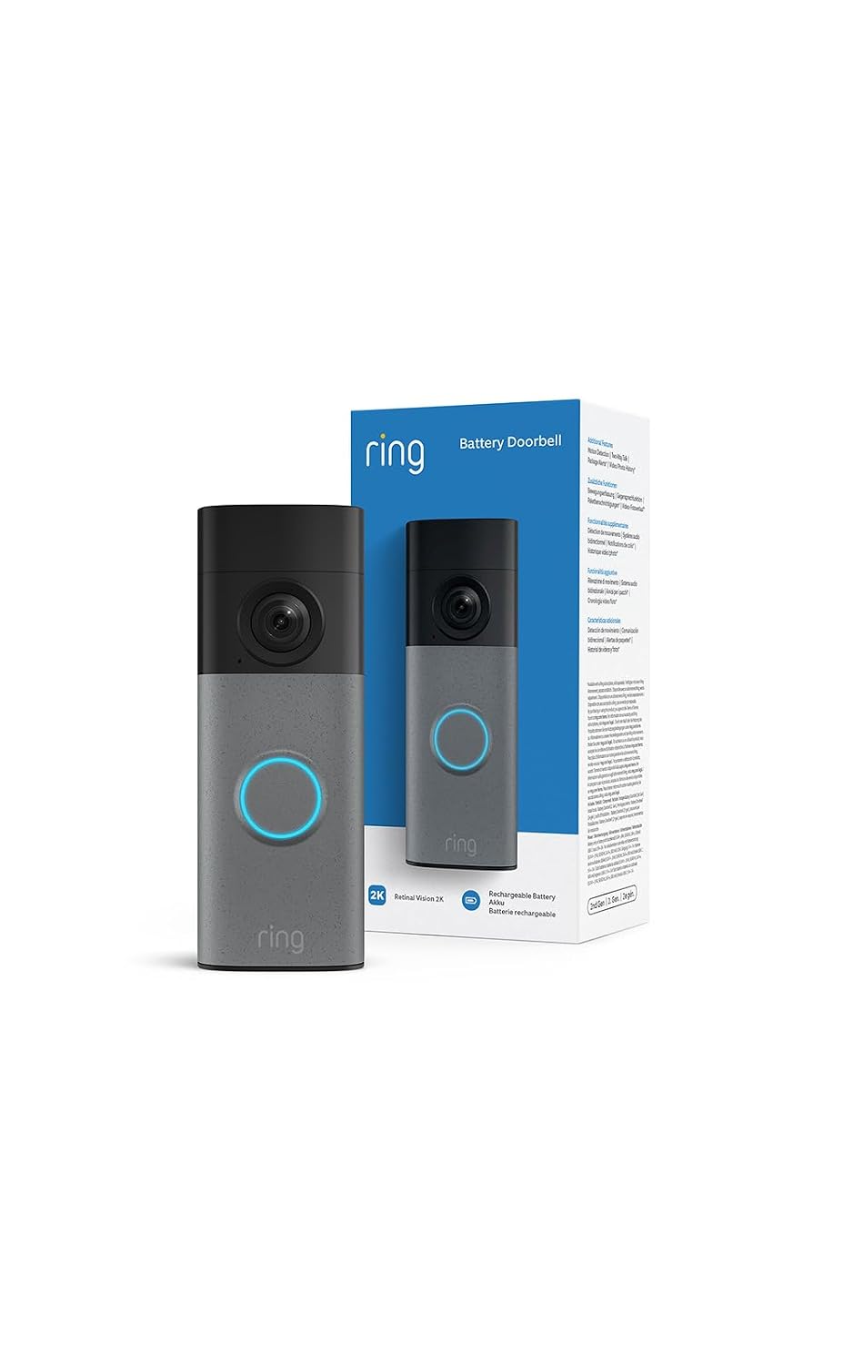 Ring Battery Video Doorbell 2K - Grau
