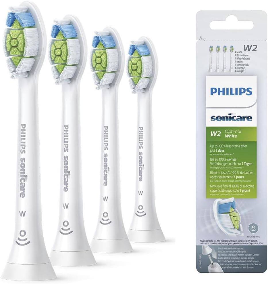 Philips Sonicare Original W2 Optimal White Standard HX6064/11 4er-Pack weiss